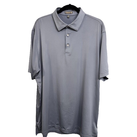 Peter Millar‎ Summer Comfort Golf Polo Shirt Mens XXL Gray Short Sleeve - Picture 6 of 7